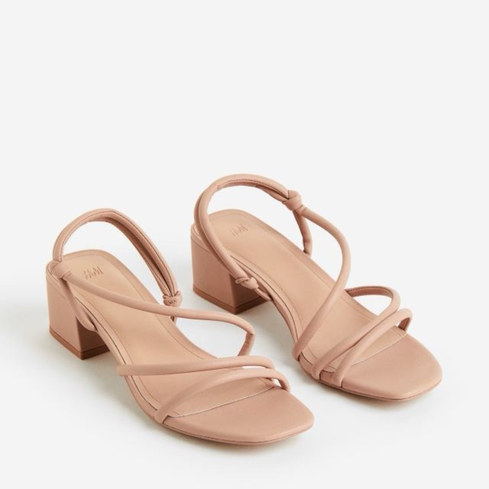 H&M BEIGE SANDALS FAUX LEATHER